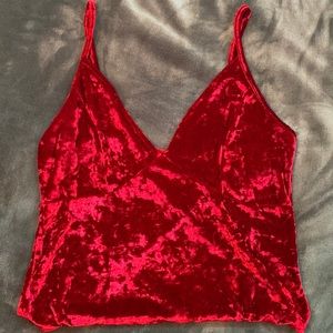 suede red bodysuit